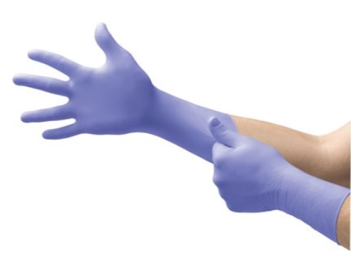 GLOVE NITRILE PF 50 BX;EXTENDED CUFF LARGE - Latex, Supported